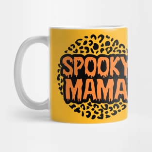 Best gift for halloween Spooky Mama Trick or treat scarry pumpkin with bats Mug